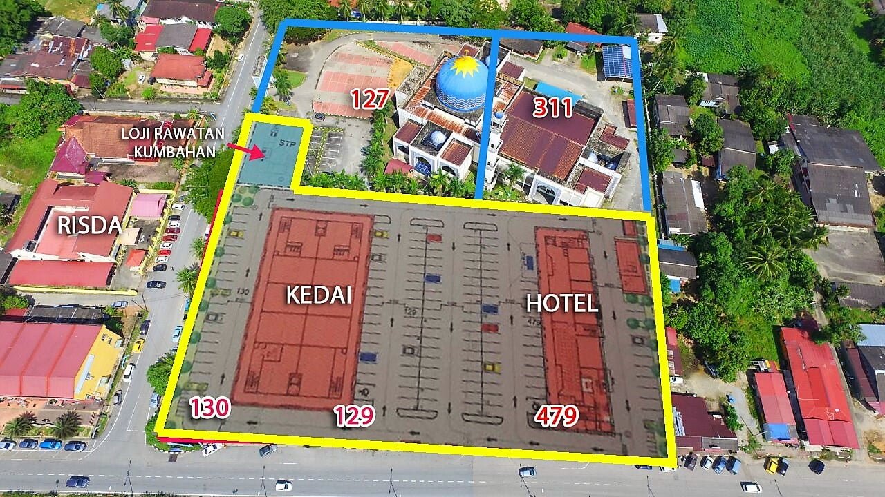 bina hotel atas tanah masjid