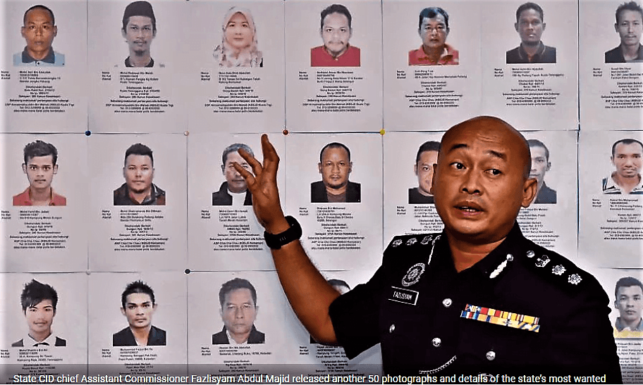 Police Release Another List Of Terengganu’s 50 Most Wanted Criminals