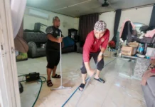 100 Petugas Khidmat Malaysia Marang Bantu Mangsa DUN Bukit Payong