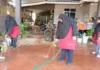 Briged Muslimat Marang Cuci Rumah Mangsa Banjir