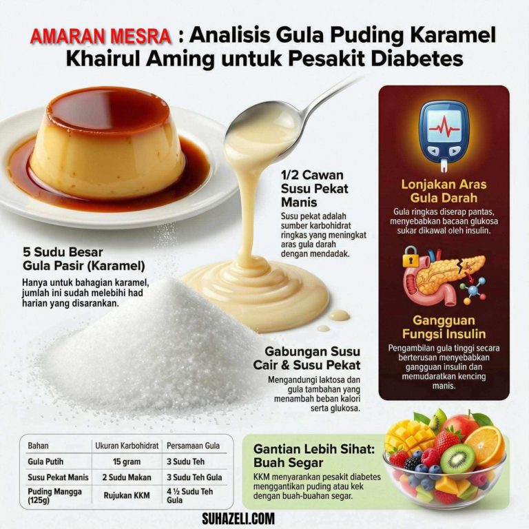 Puding Karamel Khairul Aming: Sedap, Tapi Berisiko untuk Pesakit Diabetes?