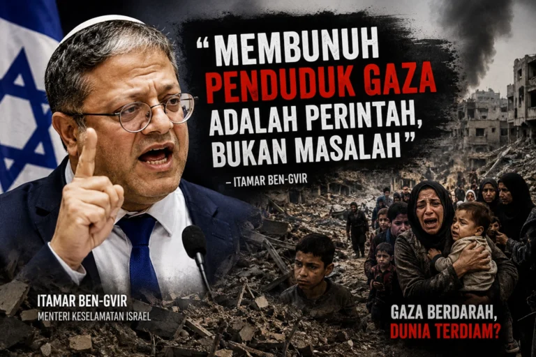 Ben-Gvir Seru Pembunuhan Setiap Hari Penduduk Gaza, Dunia Berdepan Pengganas Ekstrem