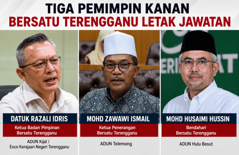 Tiga Pemimpin Kanan BERSATU Terengganu Letak Jawatan