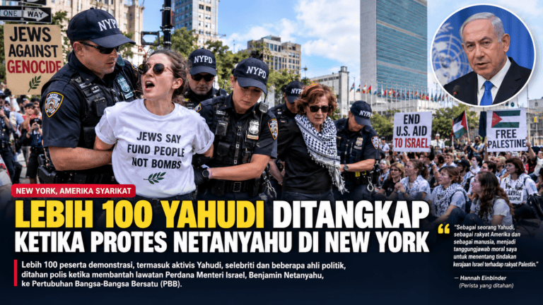 Lebih 100 Yahudi Ditangkap Ketika Protes Netanyahu di New York