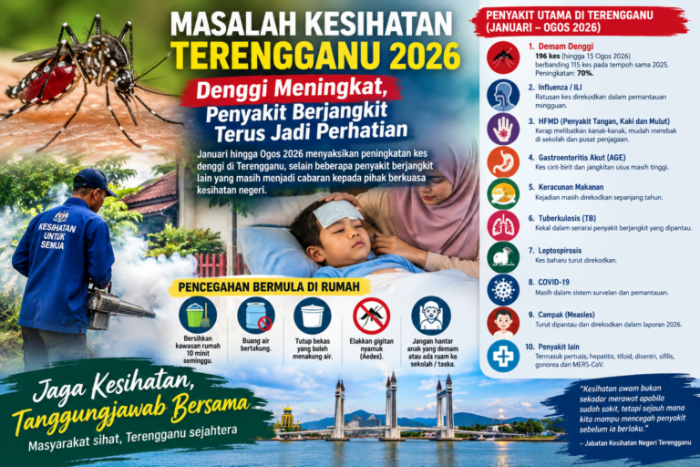 Kesihatan Awam Terengganu Hingga Ogos 2026: