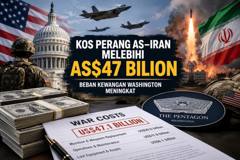 Kos Perang AS-Iran Meningkat Kepada Lebih $47 bilion, Beban Kewangan Washington Meningkat